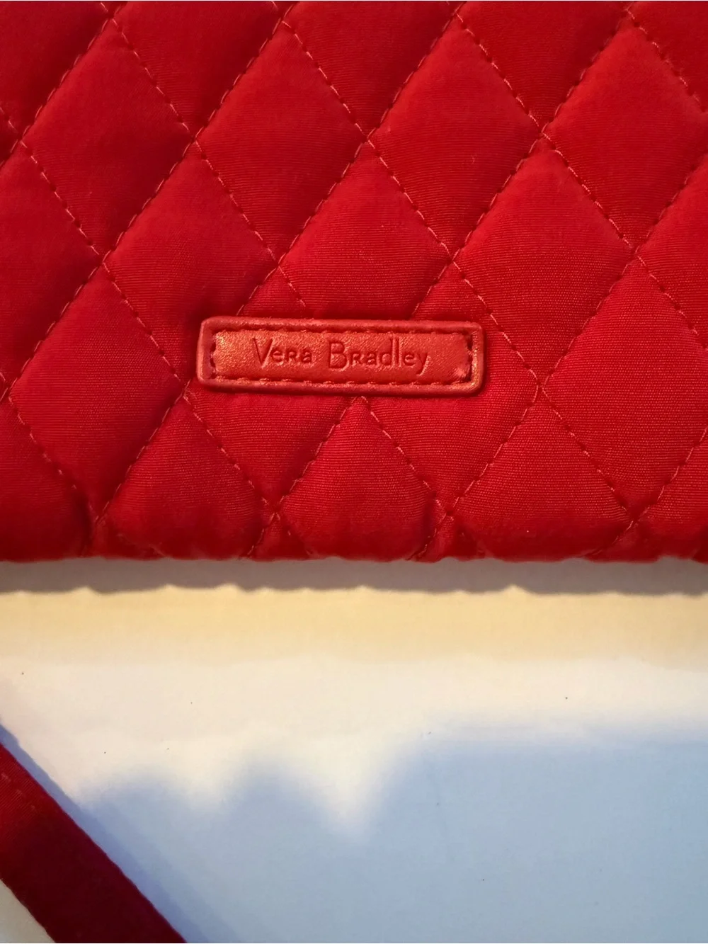 Vera Bradley Quilted Red Wristlet Wallet with Strap